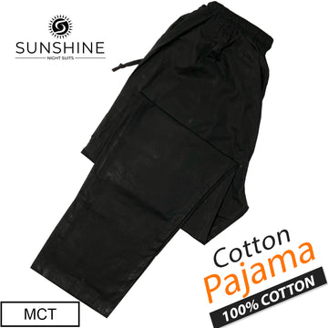 Black Plain 100% Cotton Trousers – MCT