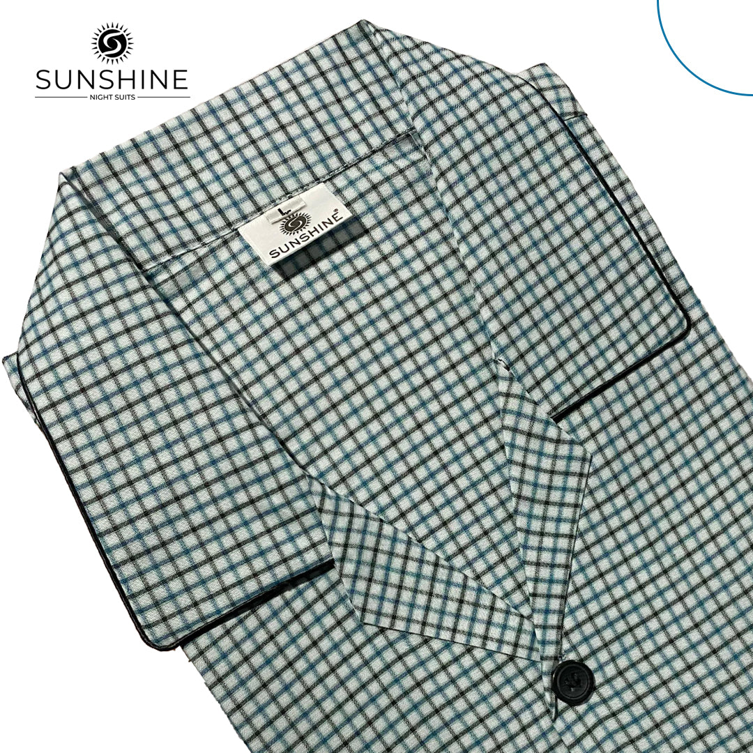 Light Green Check Night Suit β CH-117