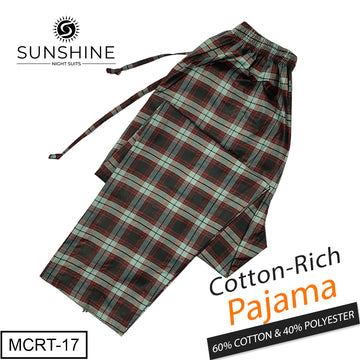Black Check Cotton Rich Trousers MCRT-17