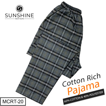 Malaysian Grey Check Cotton Rich Trousers MCRT-20