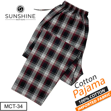 Blackish Check 100% Cotton Trousers MCT-34
