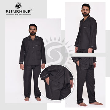 Shadow Grey Plain Nightsuit For Men – MN-805