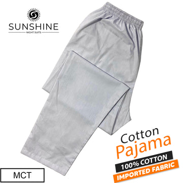 Silver Grey Plain 100% Cotton Trousers – MCT