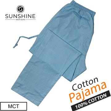 Sky Blue Plain 100% Cotton Trousers – MCT