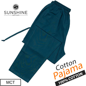 Teal Plain 100% Cotton Trousers – MCT