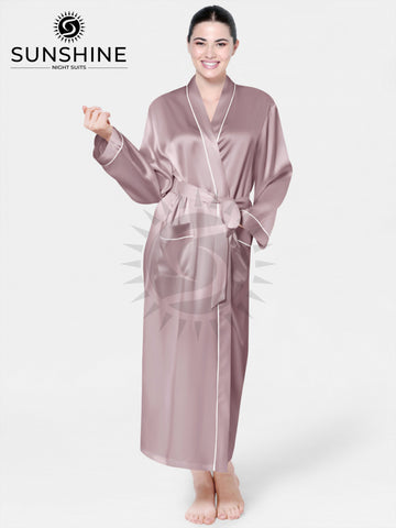 Long Mulberry Silk Gown Thistle