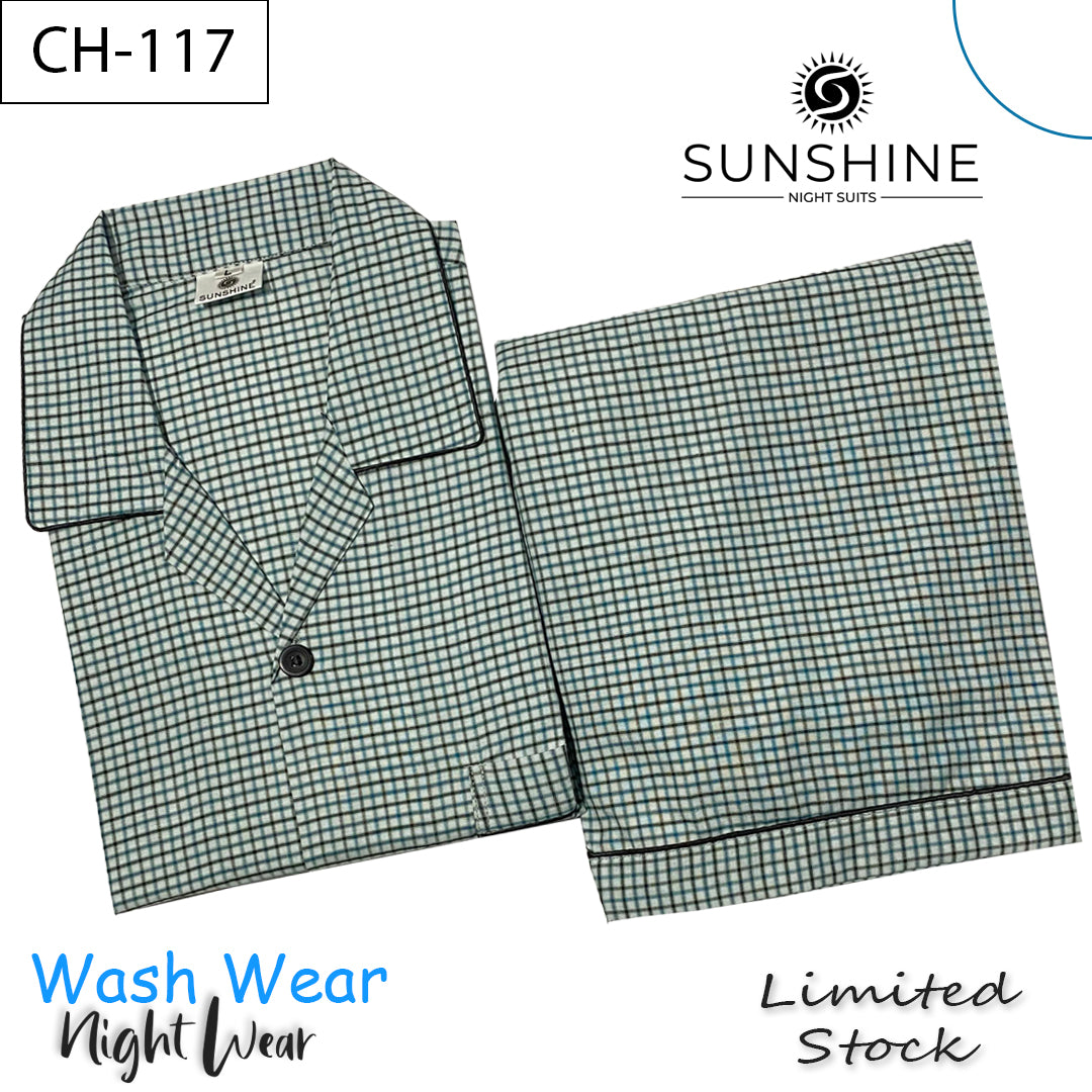 Light Green Check Night Suit – CH-117