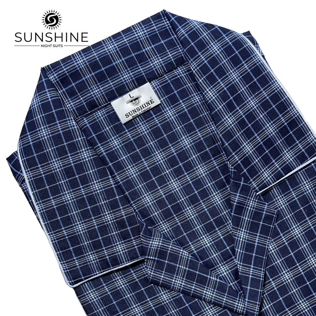 Royal Blue Check Night Suit – CH-70