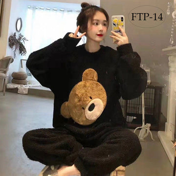 Stylish Fleece T-shirt pajama FTP-14 set for Girls In Pakistan. Shop Now