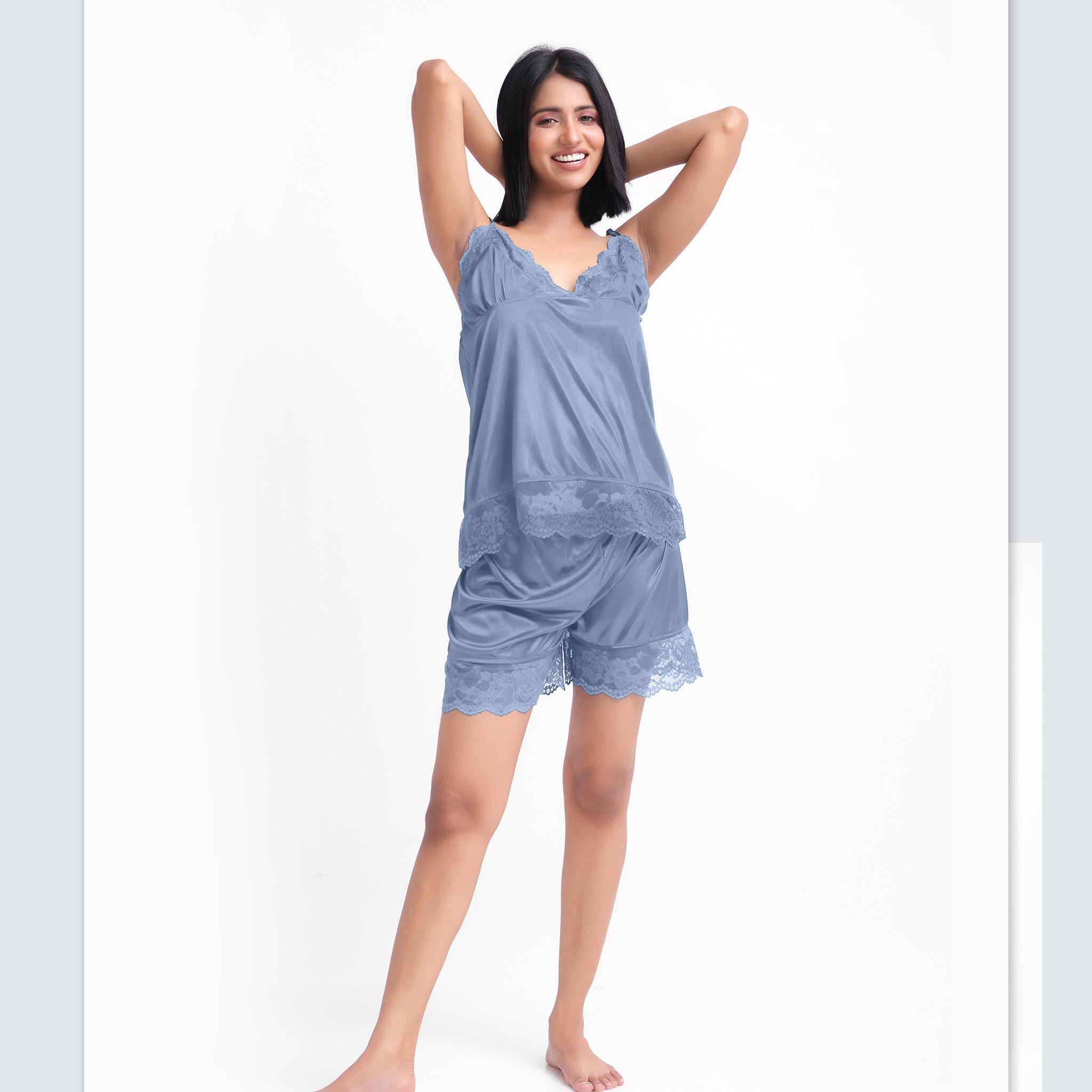 Grey Silk Jersey Cami Short 2250-G