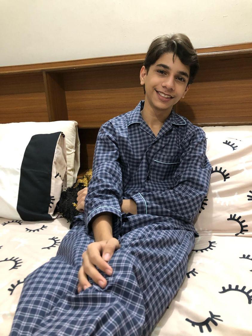 Blue Check Nightwear for Boys CH-51- Luxurious Sleepwear. Shop Now