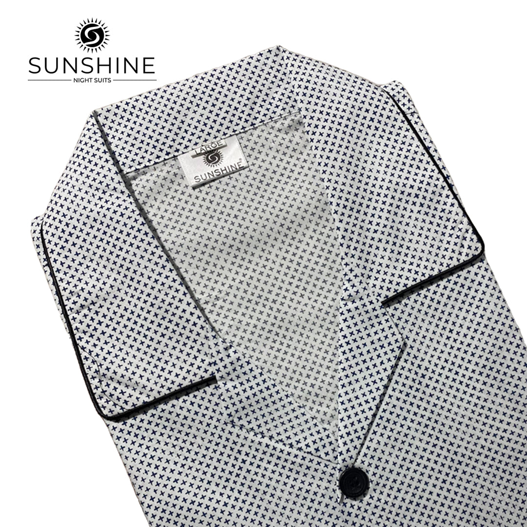 White Star Printed 100% Cotton Night Suit – MCN-54