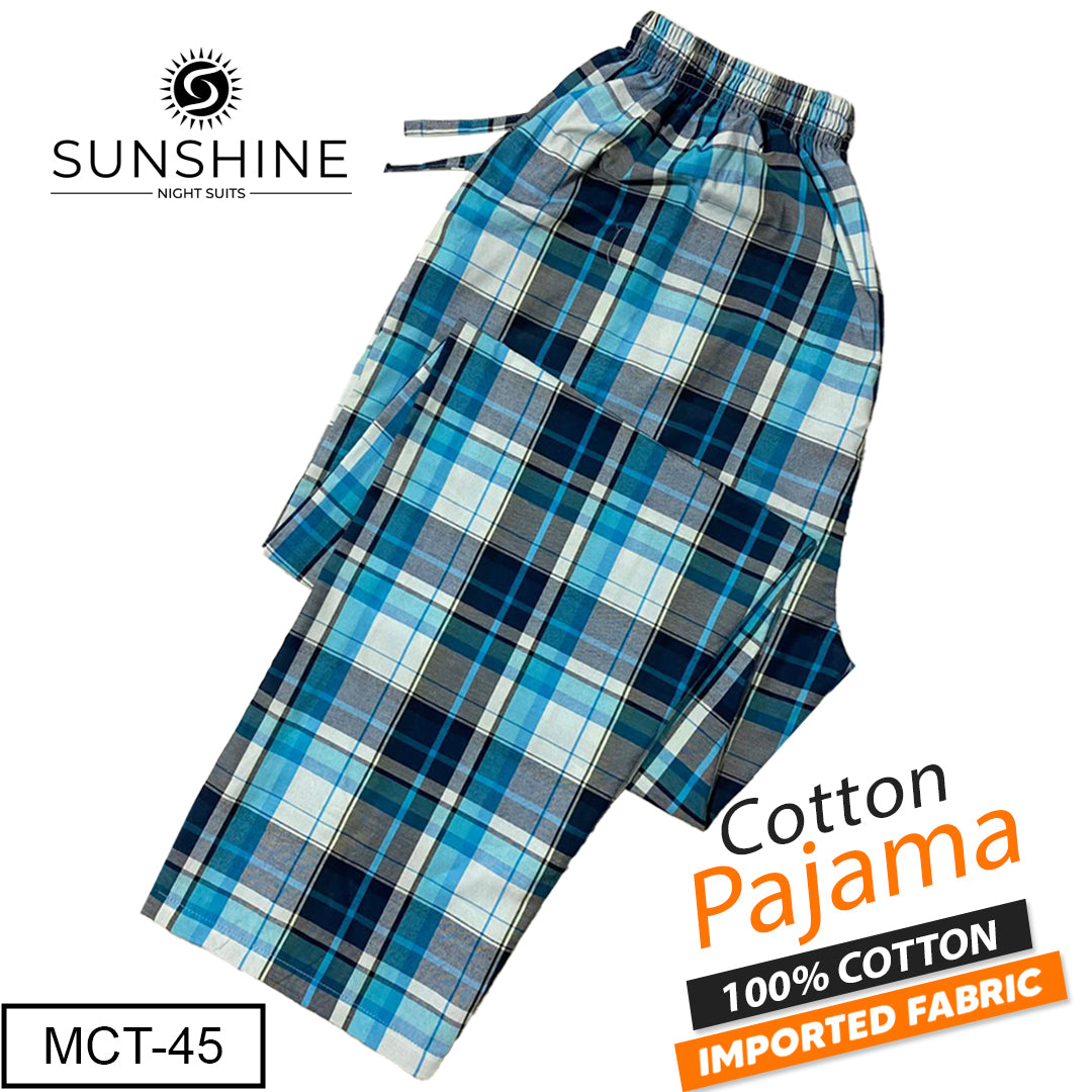Arctic Sky Check 100% Cotton Trousers (MCT-45) – Stylish men’s trousers made from premium pure cotton fabric featuring a light arctic sky blue check pattern for a fresh, cool, and comfortable everyday look.
