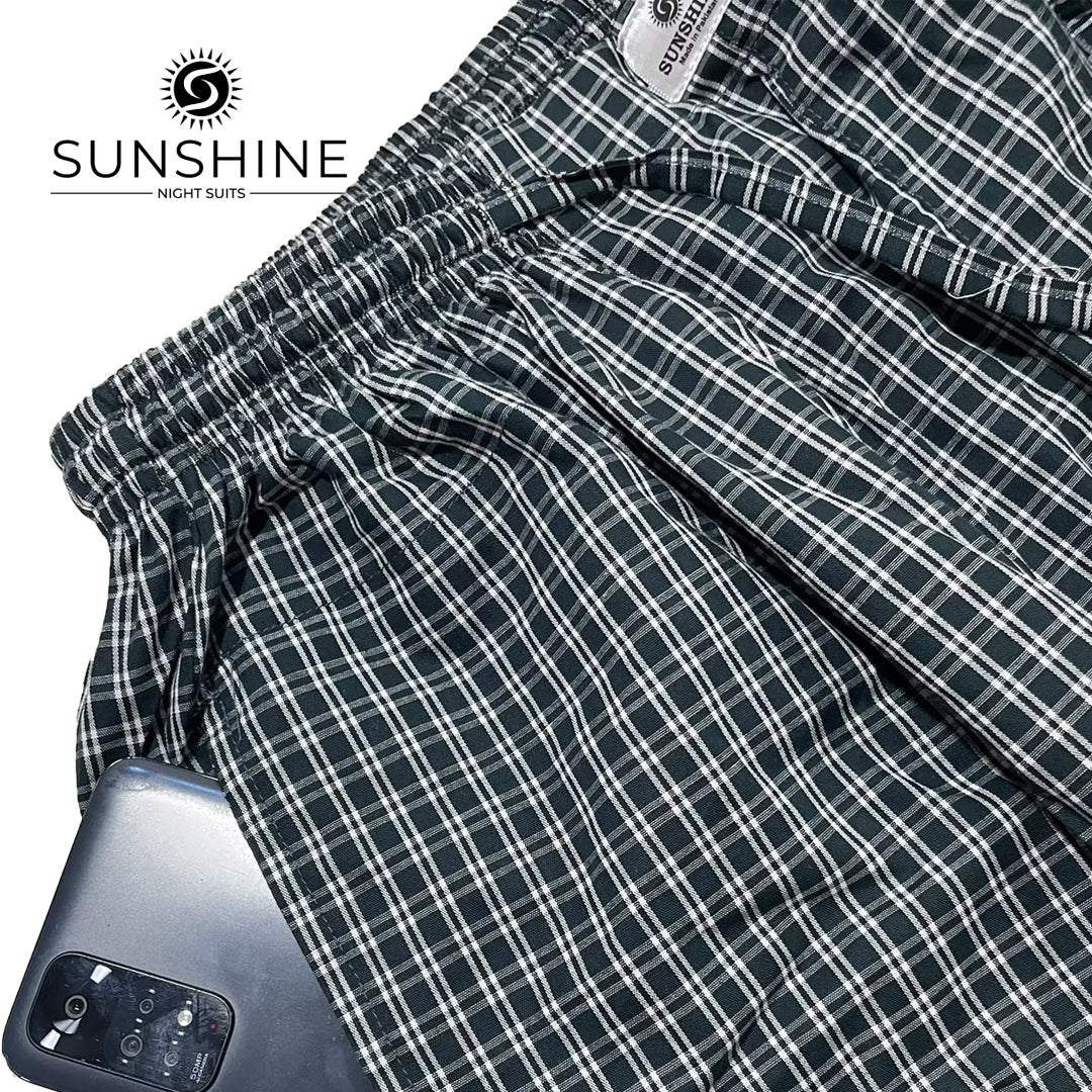 Black Check 100% Cotton Trousers – MCT-61