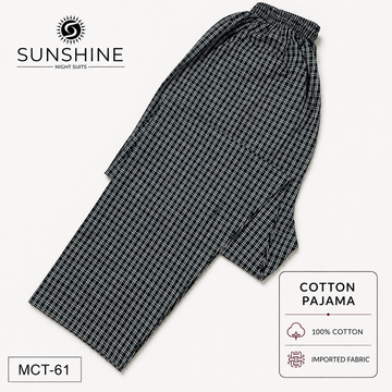 Black Check 100% Cotton Trousers – MCT-61