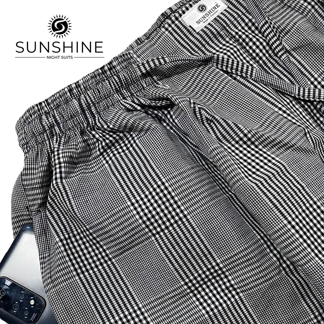Charcoal Grey Check 100% Cotton Trousers – MCT-62