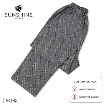 Charcoal Grey Check 100% Cotton Trousers – MCT-62