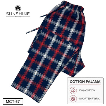 Heritage Navy Check 100% Cotton Trousers – MCT-67