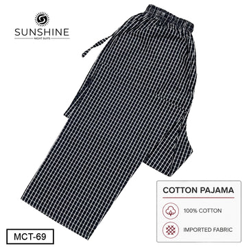 Black Micro Check 100% Cotton Trousers – MCT-69