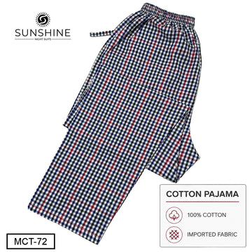 Tricolour Gingham 100% Cotton Trousers – MCT-72