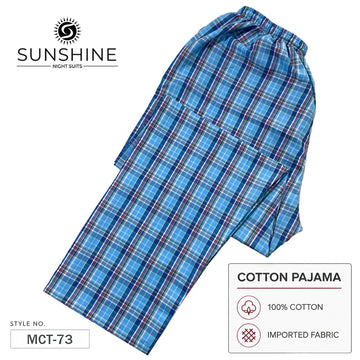 Ocean Breeze Check 100% Cotton Trousers – MCT-73
