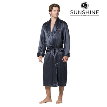 Malaysian Grey Silk Gown for Men