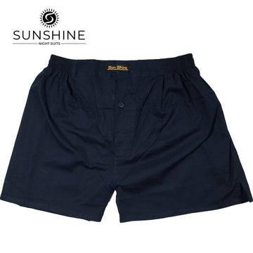 Cotton Boxer Shorts Navy Blue