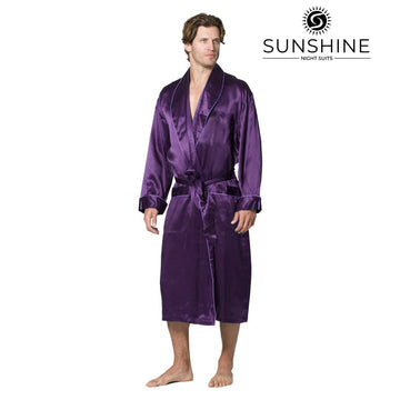 Purple Silk Gown for Men