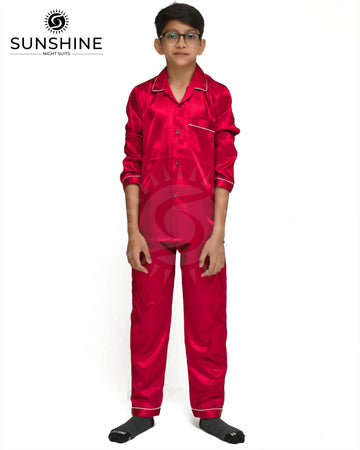 Birthday Boy Embroidered Silk Night Suit for Boys – BB01