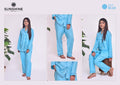 Sky Blue Plain Night Dress for Ladies