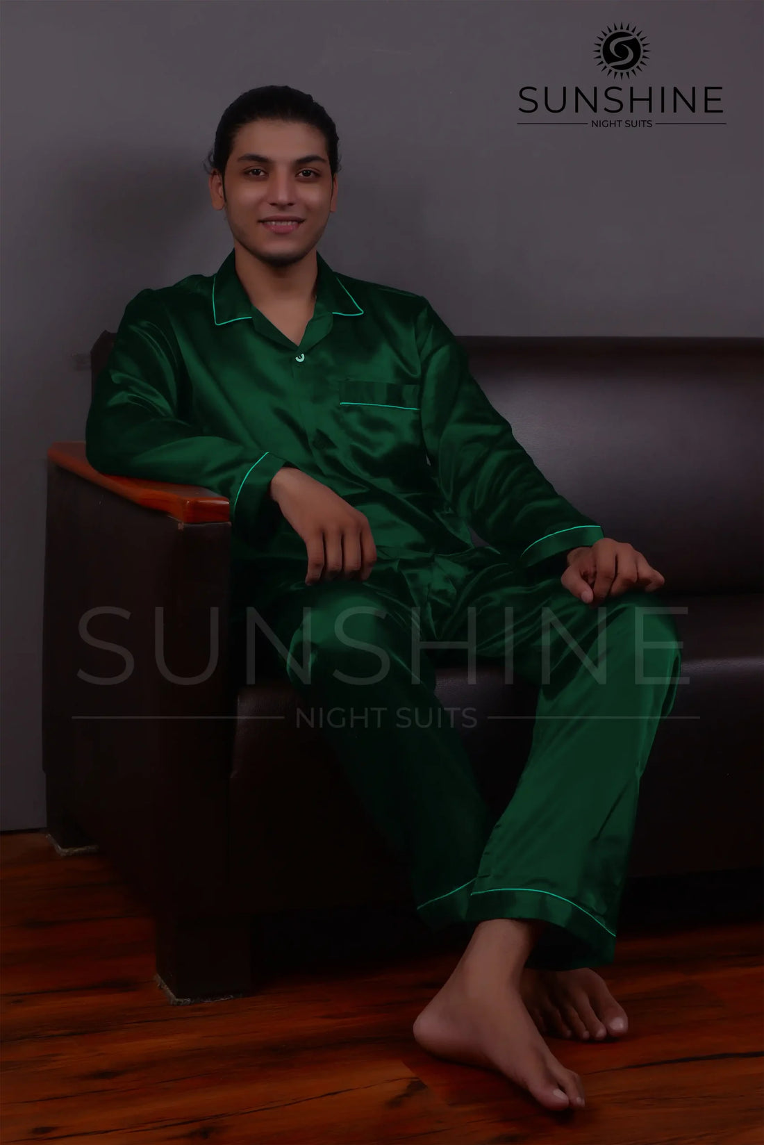 Dark Green nightdress for men - Luxury and comfort combined. Buy now in Pakistan