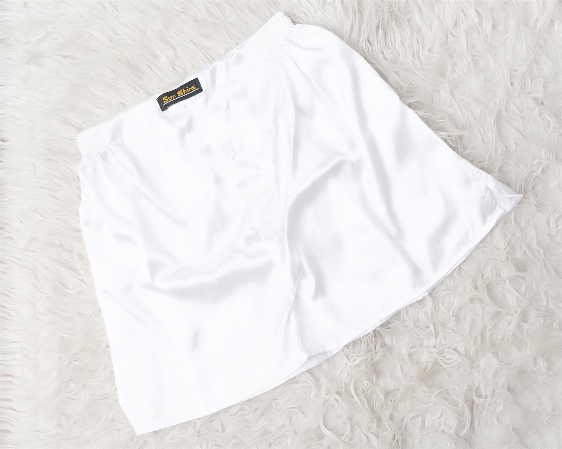 SILK BOXER SHORTS WHITE