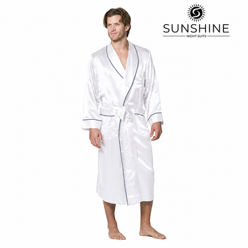 White Silk Gown for Men
