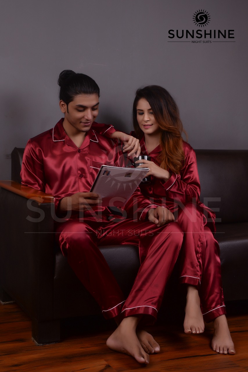 Silksilky Real Silk Matching Pjs Set Couples Nightdress And Pajama Set –  SILKSILKY