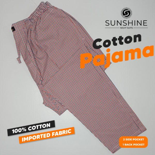 Buy red pin check cotton Pajama For men. Best Brand In Pakistan.