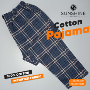 Buy steel blue check cotton Pajama For men. Best Brand In Pakistan.