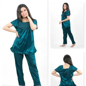 Silk Jersey Pajamas Set 2500-B For Women in Pakistan - Easy wear, stylish design, ultimate comfort.