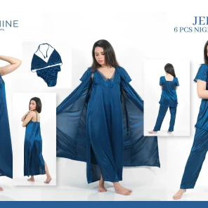 Blue Silk Nighty 6000-C Set For women In Pakistan. Shop Now
