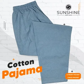 Buy sky blue check cotton Pajama For men. Best Brand In Pakistan.