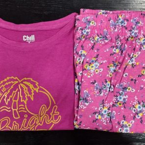 Stylish women Bright T-shirt pajama set for relaxation in Pakistan