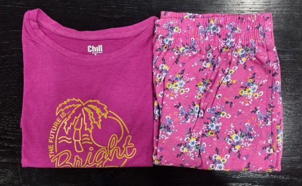 Stylish women Bright T-shirt pajama set for relaxation in Pakistan