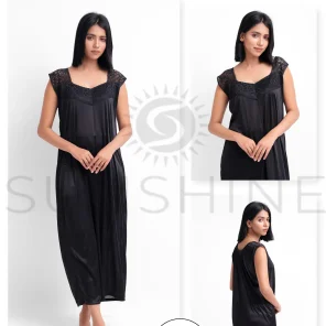 Black Silk Jersey Nighty 1003-D Set For women In Pakistan. Shop Now