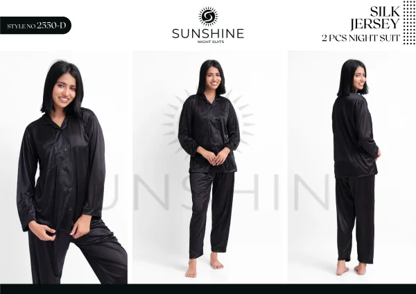 Silk Jersey Pajamas Set 2550-D For Women in Pakistan - Easy wear, stylish design, ultimate comfort.