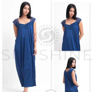 Blue Silk Jersey Nighty 1003-C Set For women In Pakistan. Shop Now