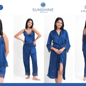 Blue Silk Nighty 4001-C Set For women In Pakistan. Shop Now