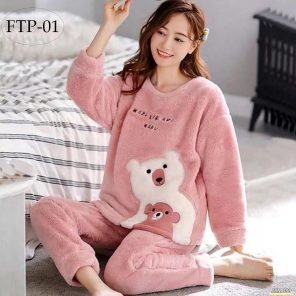 Stylish Fleece T-shirt pajama FTP-03 set for Girls In Pakistan. Shop Now