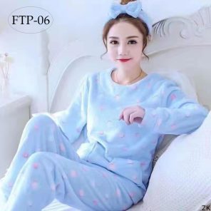 Stylish Fleece T-shirt pajama FTP-09 set for Girls In Pakistan. Shop Now