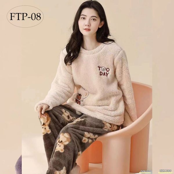 Stylish Fleece T-shirt pajama FTP-08 set for Girls In Pakistan. Shop Now