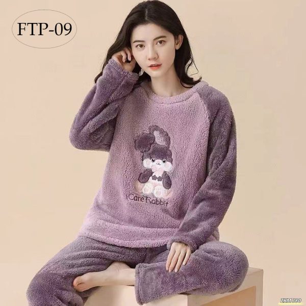 Stylish Fleece T-shirt pajama FTP-12 set for Girls In Pakistan. Shop Now