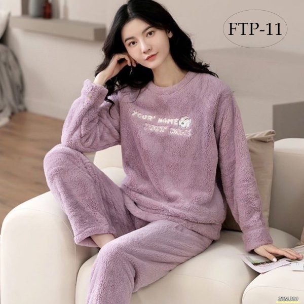 Stylish Fleece T-shirt pajama FTP-11 set for Girls In Pakistan. Shop Now